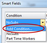 Add Condition dropdown