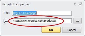 Hyperlink Properties Dialog